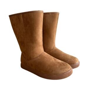 NWT Cat & Jack Target Natalia Tall Shearling Style Boots Cognac 4